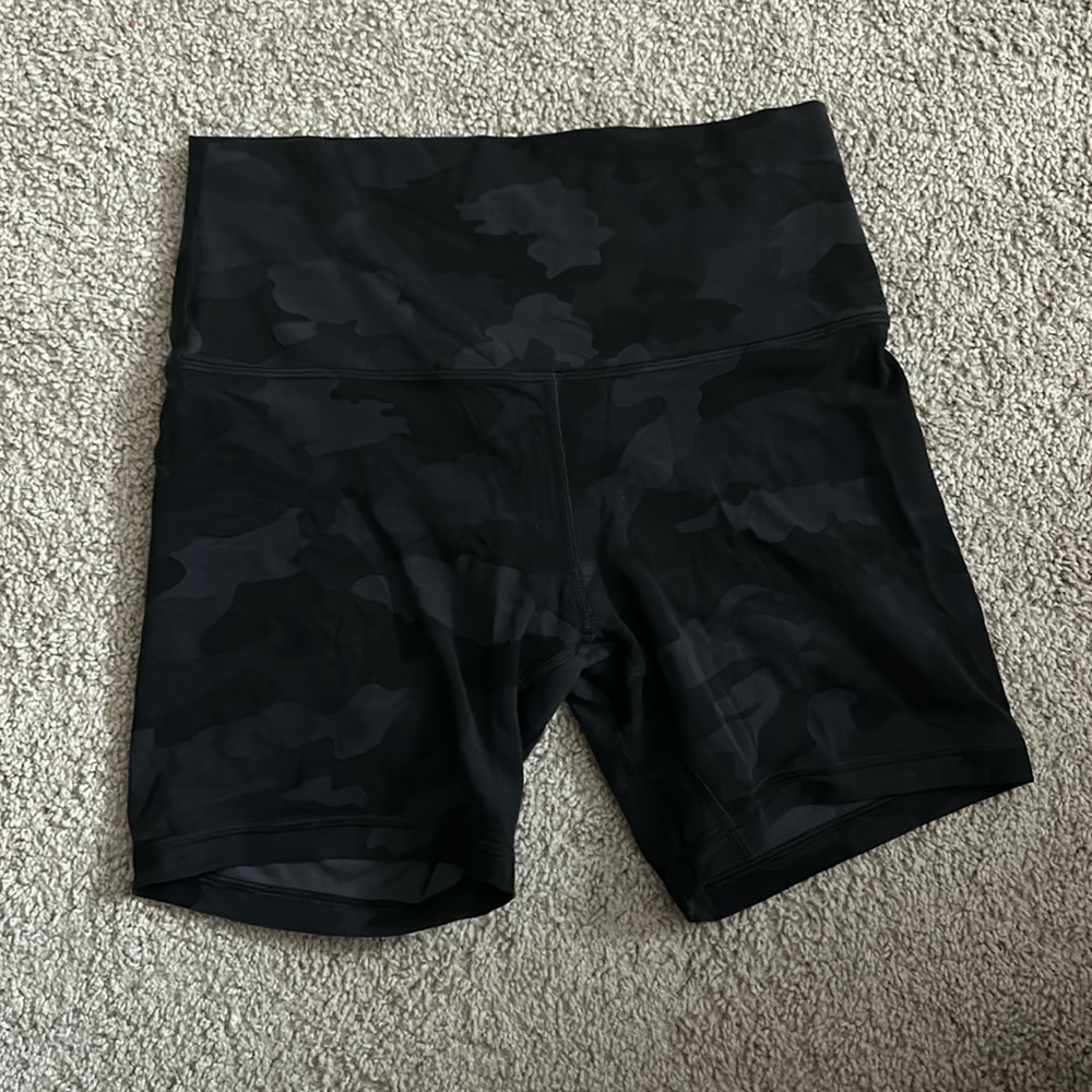 lululemon athletica Black Camo Bike Shorts